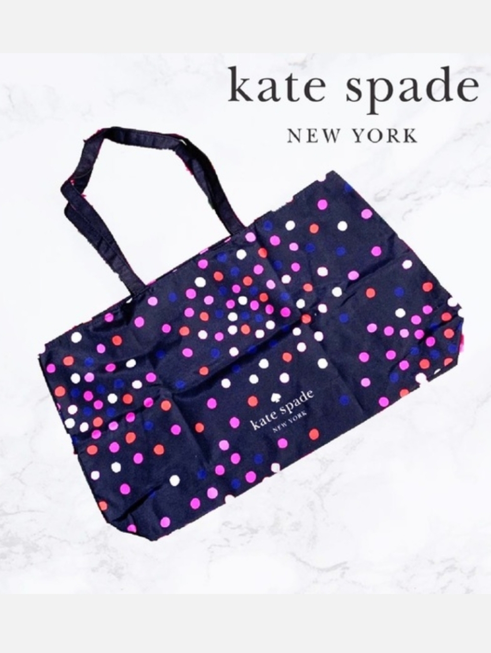 New In Bag Kate Spade Confetti Polka Dot Large Tote Bag